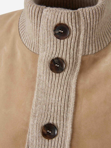 Zegna Hombre Barcelona Chaqueta Punto Suede color Camel sku 511-000642 01 - Foto 3