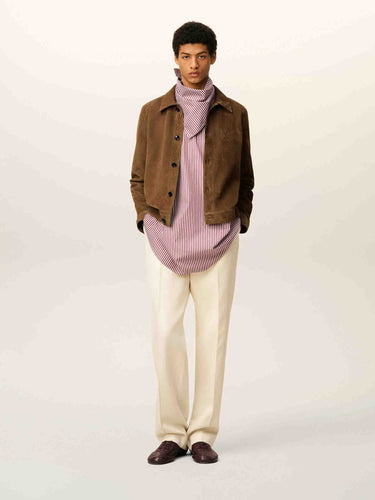 Ami Paris Hombre Barcelona Chaqueta Piel Suede color Caramelo sku 511-000644 01 - Foto 2