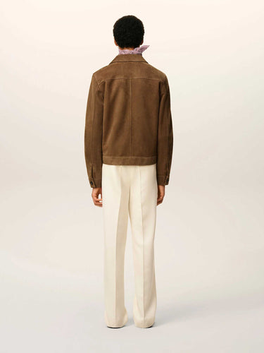 Ami Paris Hombre Barcelona Chaqueta Piel Suede color Caramelo sku 511-000644 01 - Foto 3