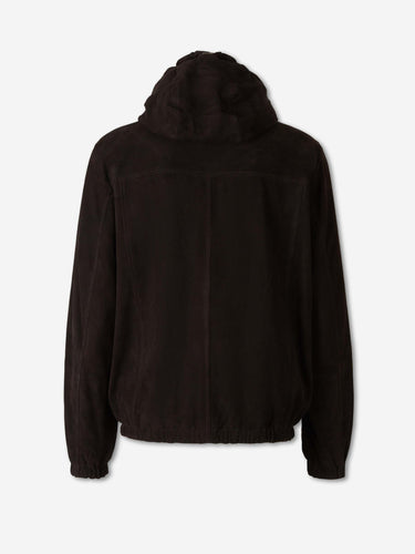 Herno Hombre Barcelona Chaqueta Ante Capucha color Marrón Oscuro sku 511-000655 01 - Foto 2