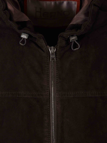 Herno Hombre Barcelona Chaqueta Ante Capucha color Marrón Oscuro sku 511-000655 01 - Foto 3