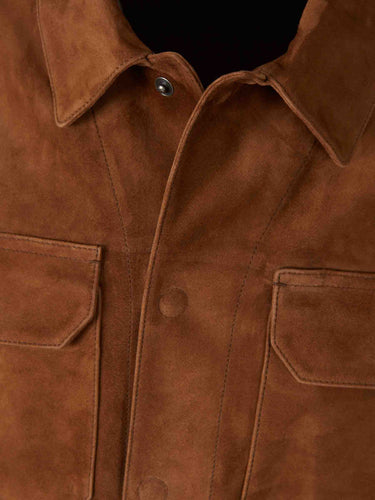 Tom Ford Hombre Barcelona Chaqueta Casual Ante color Caramelo sku 511-000656 01 - Foto 3