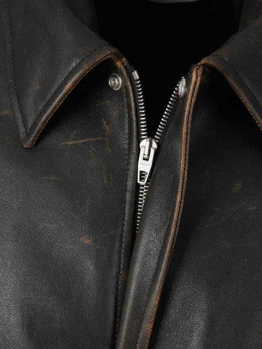 Jil Sander Hombre Barcelona Chaqueta Piel color Marrón Oscuro sku 511-000659 01 - Foto 3