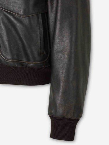 Jil Sander Hombre Barcelona Chaqueta Piel color Marrón Oscuro sku 511-000659 01 - Foto 4