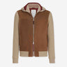 Brunello Cucinelli Hombre Barcelona Bomber Piel Ante color Camel sku 511-000663 01 - Foto 1