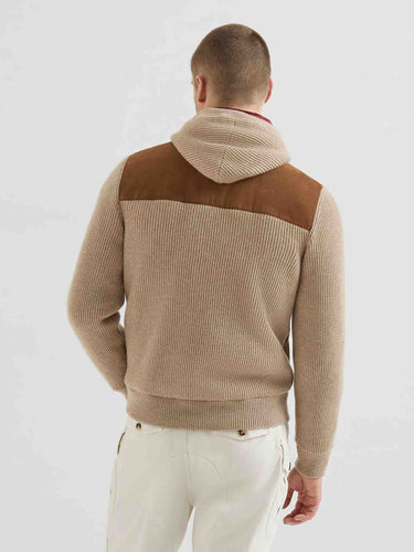 Brunello Cucinelli Hombre Barcelona Bomber Piel Ante color Camel sku 511-000663 01 - Foto 3