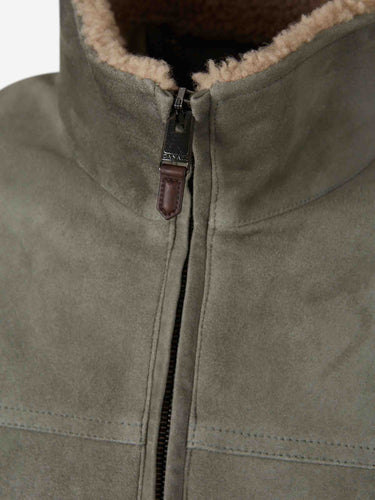 Canali Hombre Barcelona Chaqueta Ante Acolchada color Verde Manzana sku 511-000666 01 - Foto 3