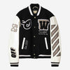 Off-White Hombre Barcelona Chaqueta Bomber Varsity color Blanco Y Negro sku 512-002450 01 - Foto 1