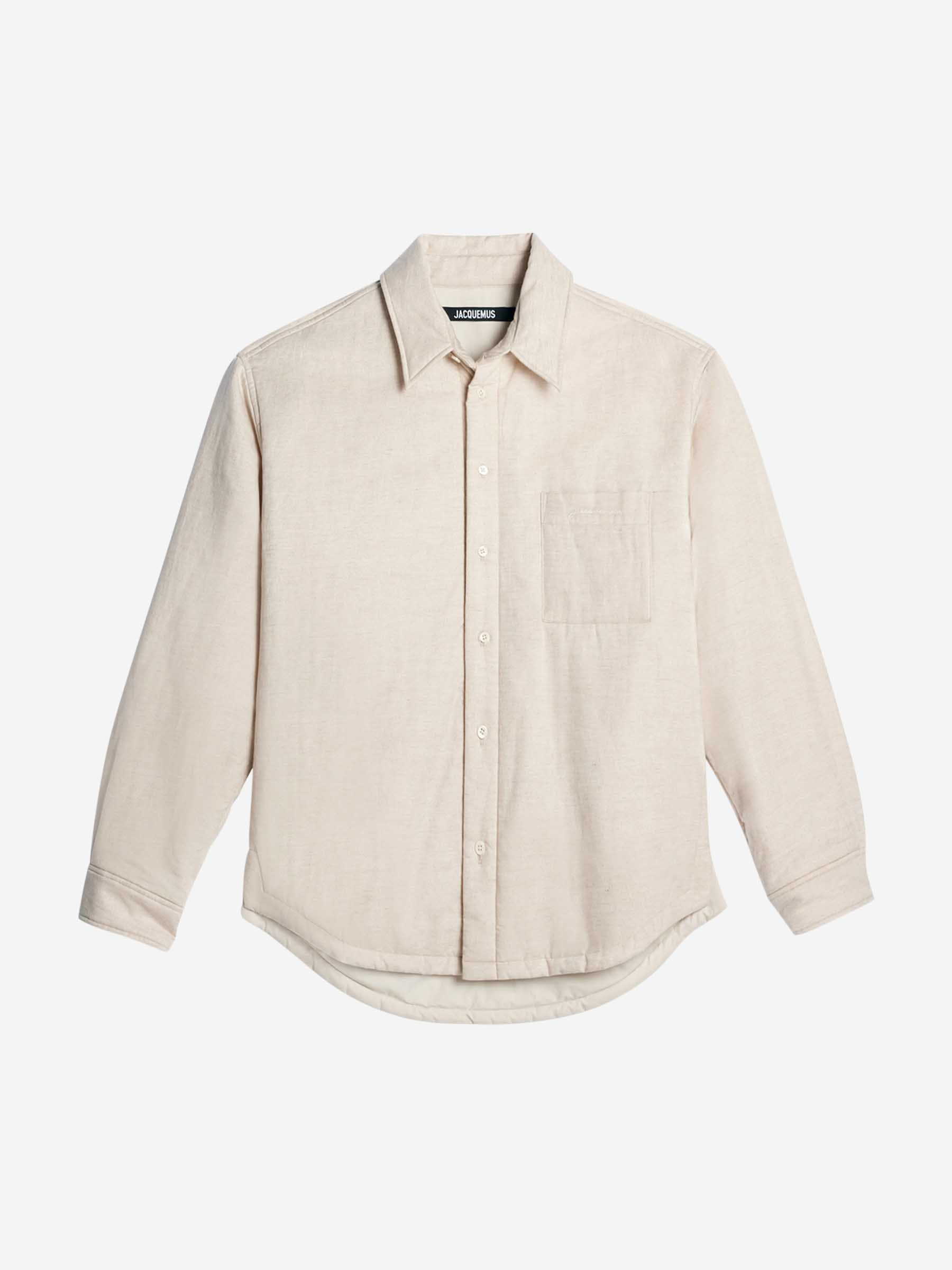 Jacquemus Hombre Barcelona Sobrecamisa Boulanger Algodón color Beige sku 512-002453 01 - Foto 1