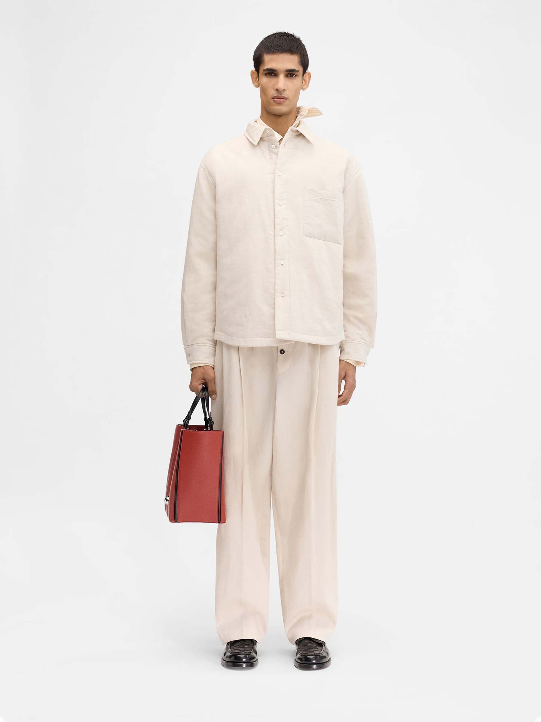 Jacquemus Hombre Barcelona Sobrecamisa Boulanger Algodón color Beige sku 512-002453 01 - Foto 2