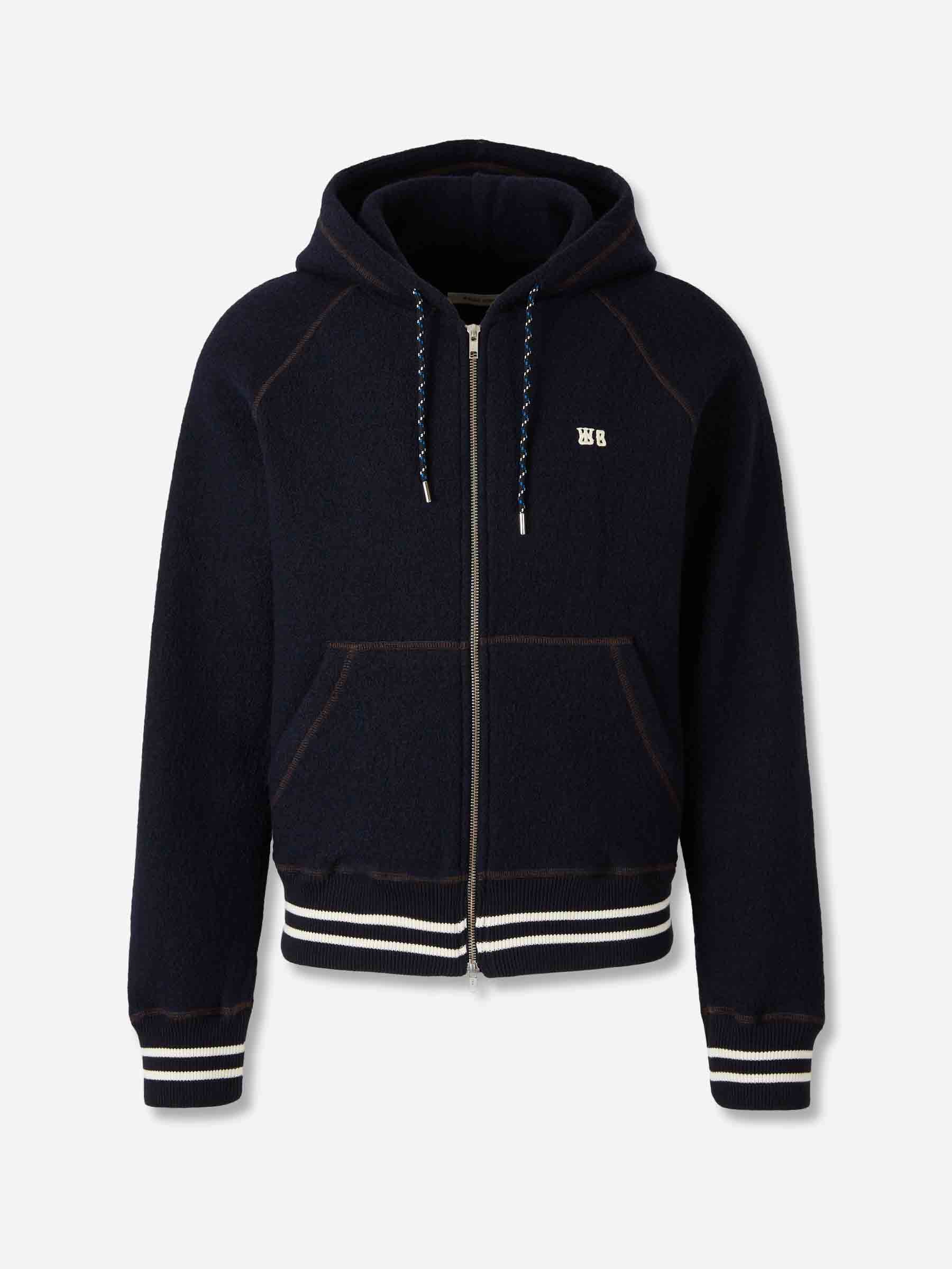 Wales Bonner Hombre Barcelona Sudadera Cremallera October color Azul Marino sku 512-002561 01 - Foto 1