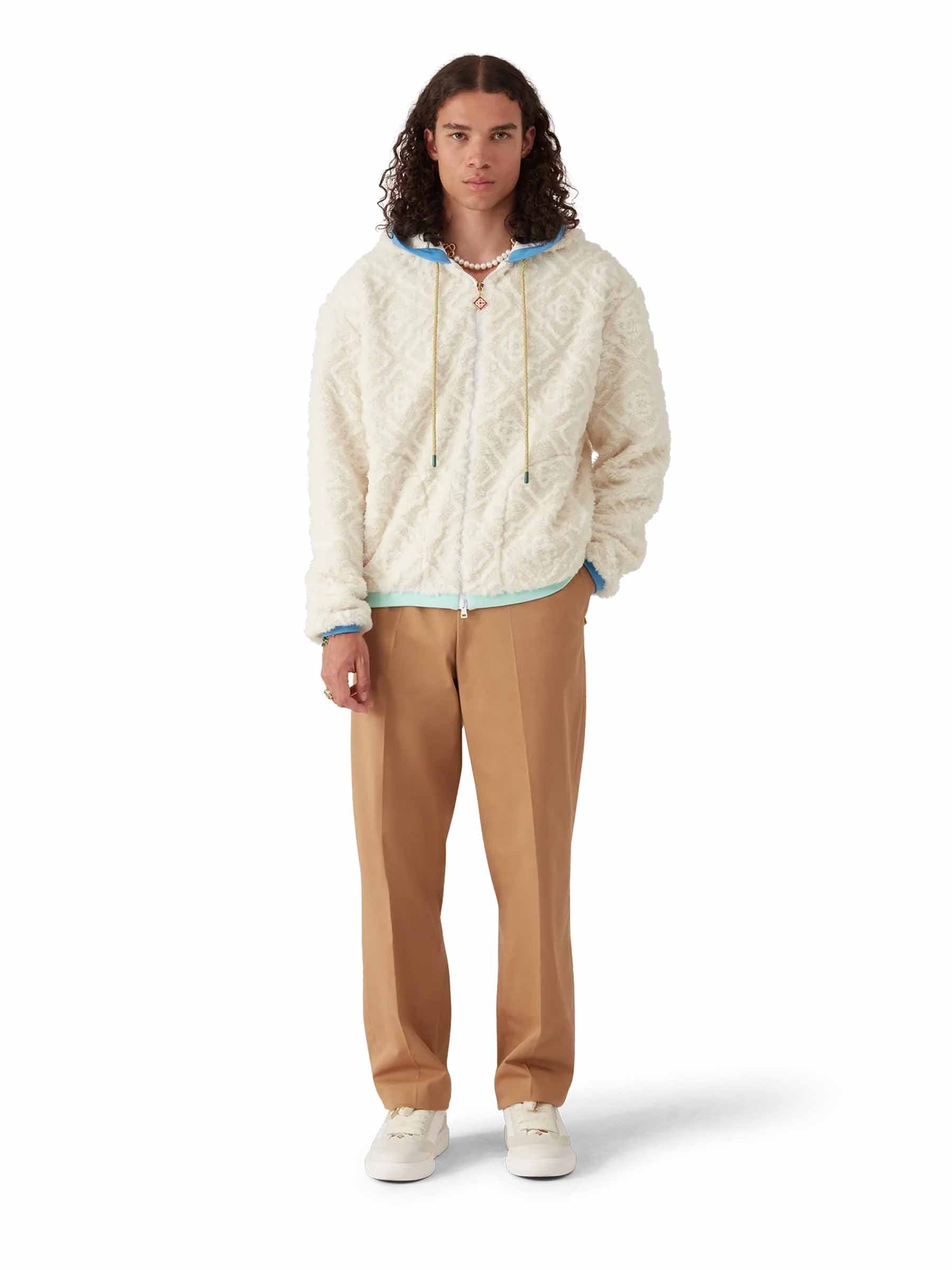 Casablanca Hombre Barcelona Chaqueta Polar Monograma color Crema sku 512-002589 01 - Foto 2