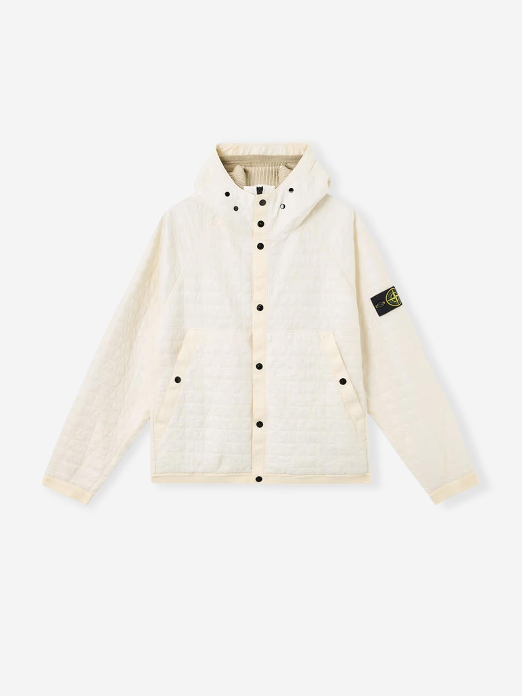 Stone Island Hombre Barcelona Chaqueta Acolchada Crickle color Blanco sku 512-002602 01 - Foto 1