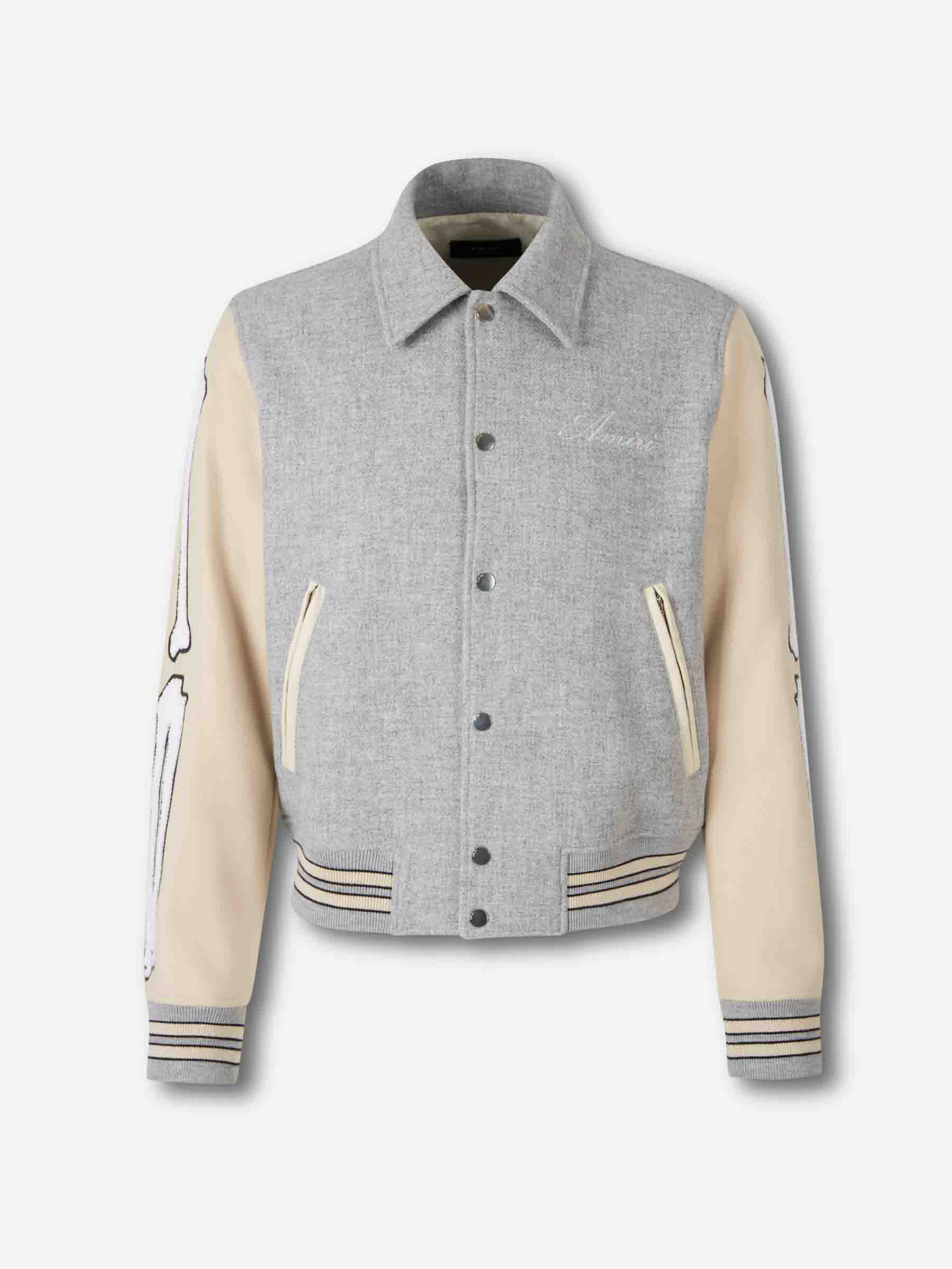 Amiri Hombre Barcelona Chaqueta Bomber Skel color Gris Piedra sku 512-002616 01 - Foto 1