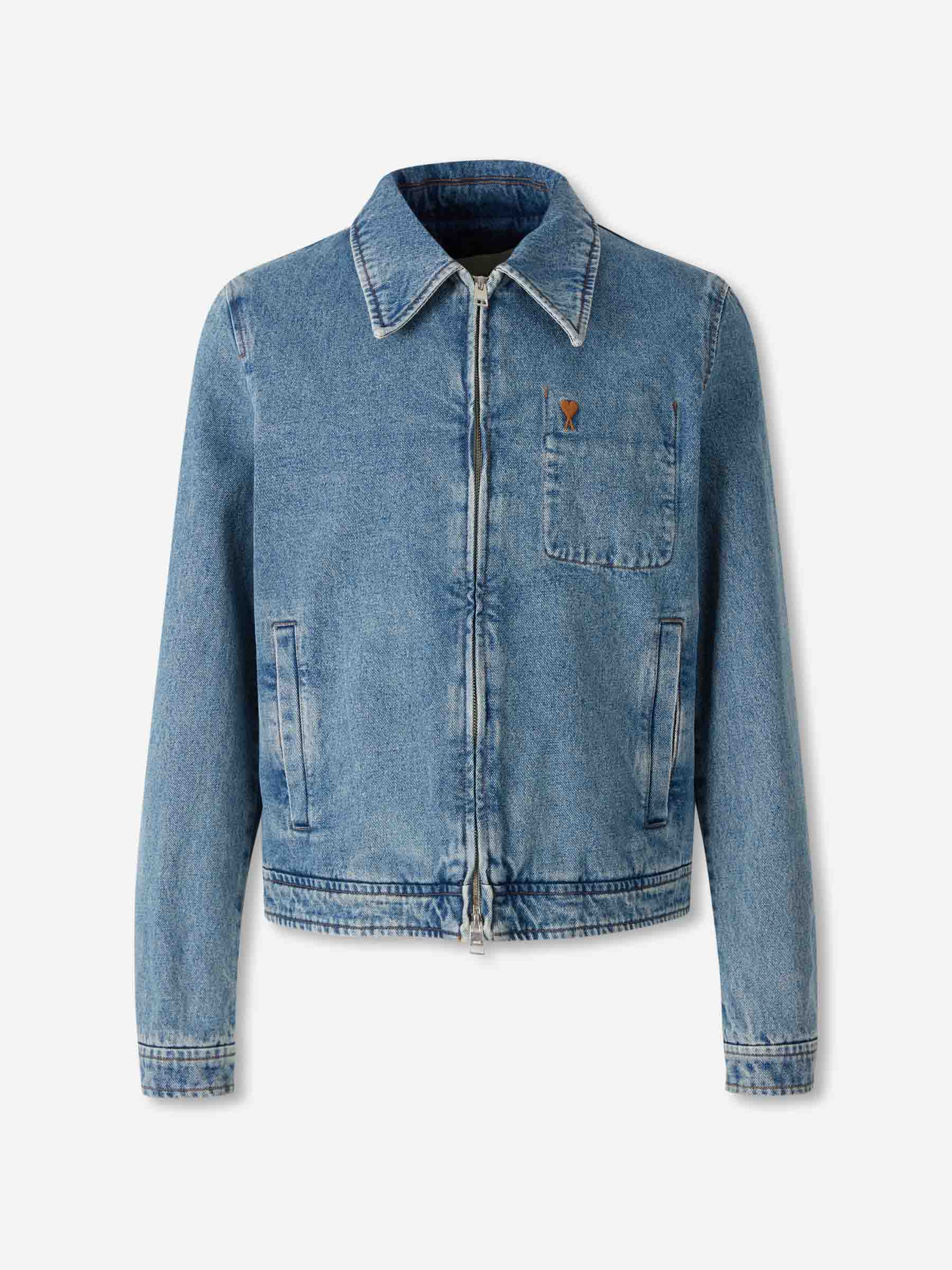 Ami Paris Hombre Barcelona Chaqueta Denim Cremallera color Azul Denim sku 512-002636 01 - Foto 1