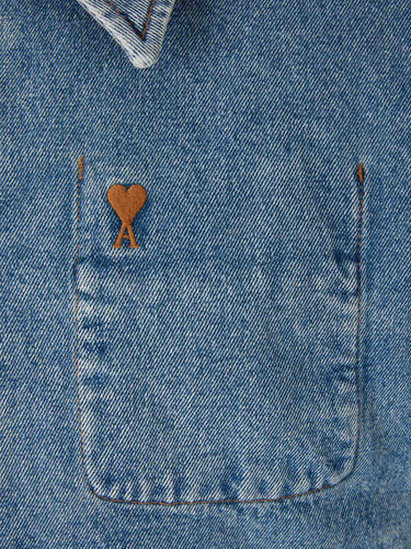 Ami Paris Hombre Barcelona Chaqueta Denim Cremallera color Azul Denim sku 512-002636 01 - Foto 4