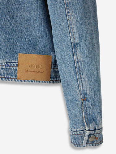 Ami Paris Hombre Barcelona Chaqueta Denim Cremallera color Azul Denim sku 512-002636 01 - Foto 5