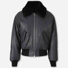 Ami Paris Hombre Barcelona Chaqueta Piel Bomber color Negro sku 512-002637 01 - Foto 1