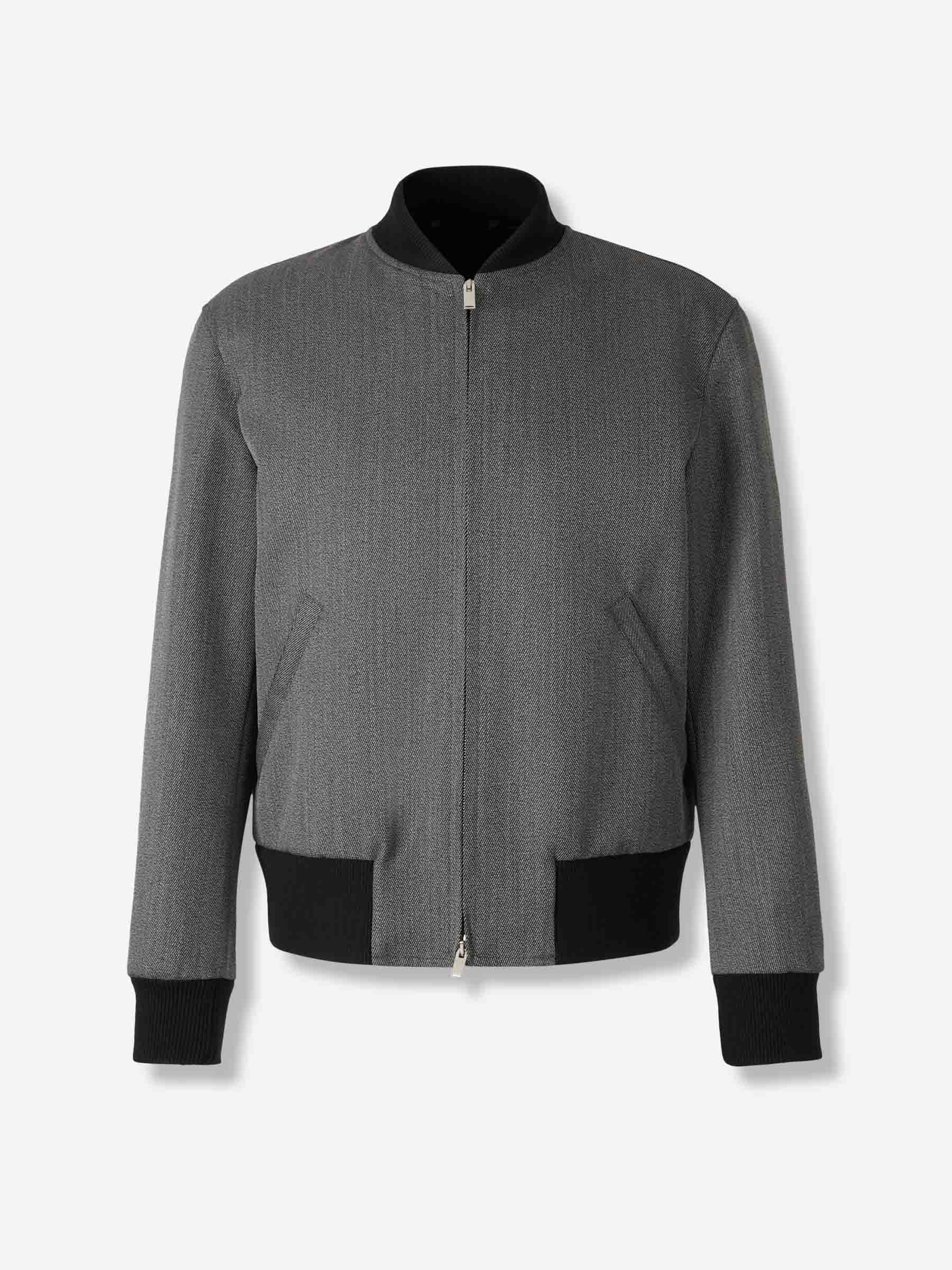 Lardini Hombre Barcelona Chaqueta Bomber Lana color Gris sku 512-002659 01 - Foto 1
