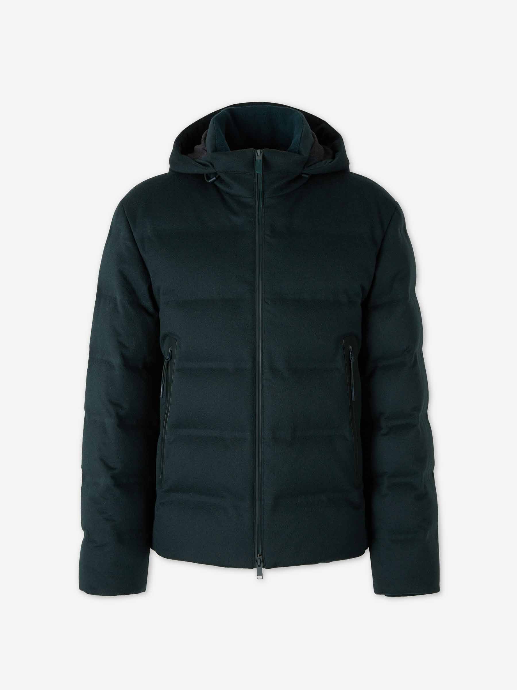 Zegna Hombre Barcelona Plumífero Corto Cachemira color Verde Jungla sku 512-002662 01 - Foto 1