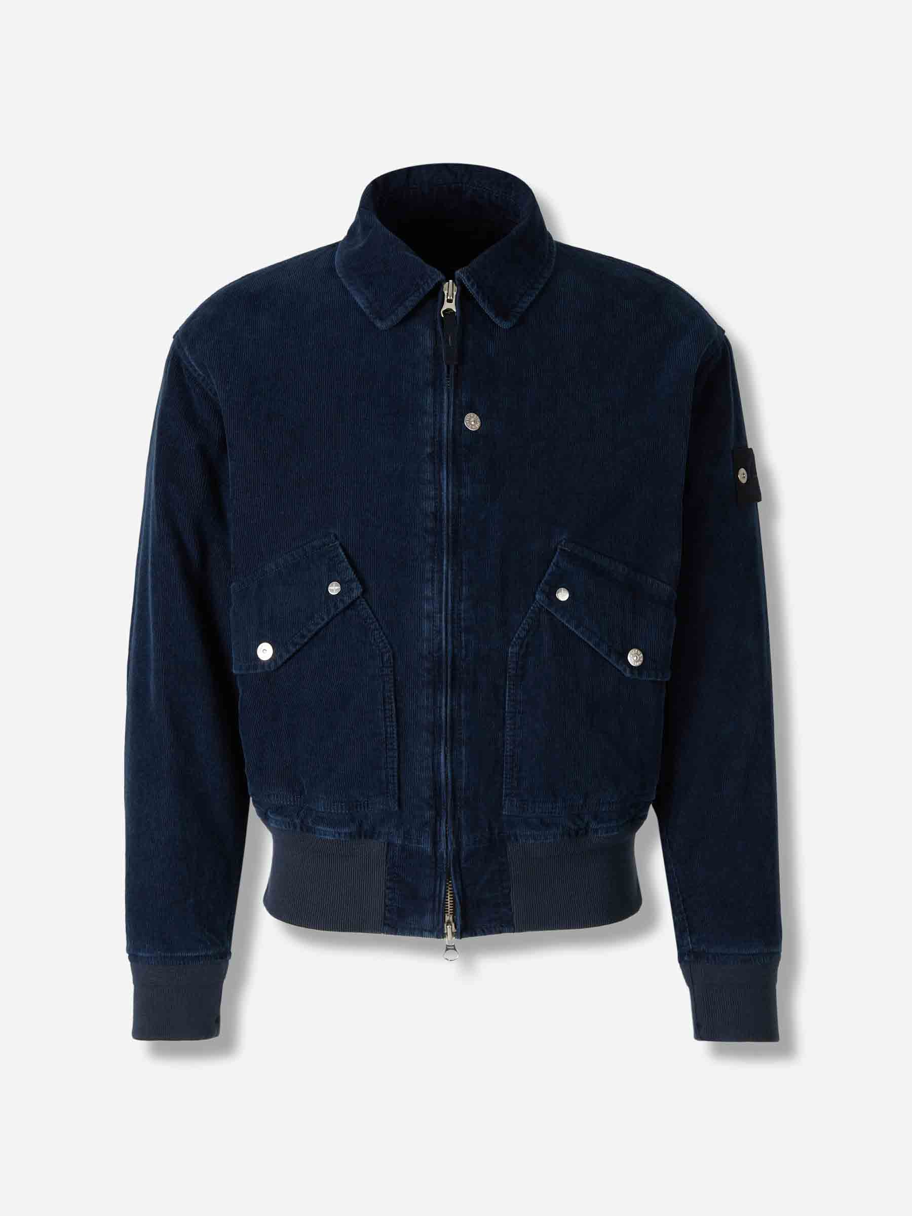 Stone Island Denim Hombre Barcelona Chaqueta Pana Bomber color Azul Noche sku 512-002692 01 - Foto 1