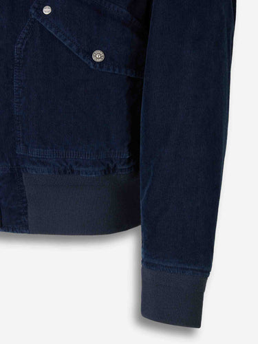 Stone Island Denim Hombre Barcelona Chaqueta Pana Bomber color Azul Noche sku 512-002692 01 - Foto 4