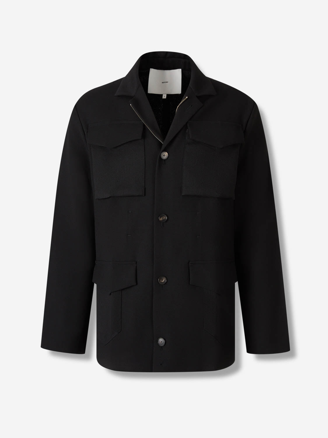 Setchu Hombre Barcelona Chaqueta Safari Origami color Negro sku 512-002719 01 - Foto 1