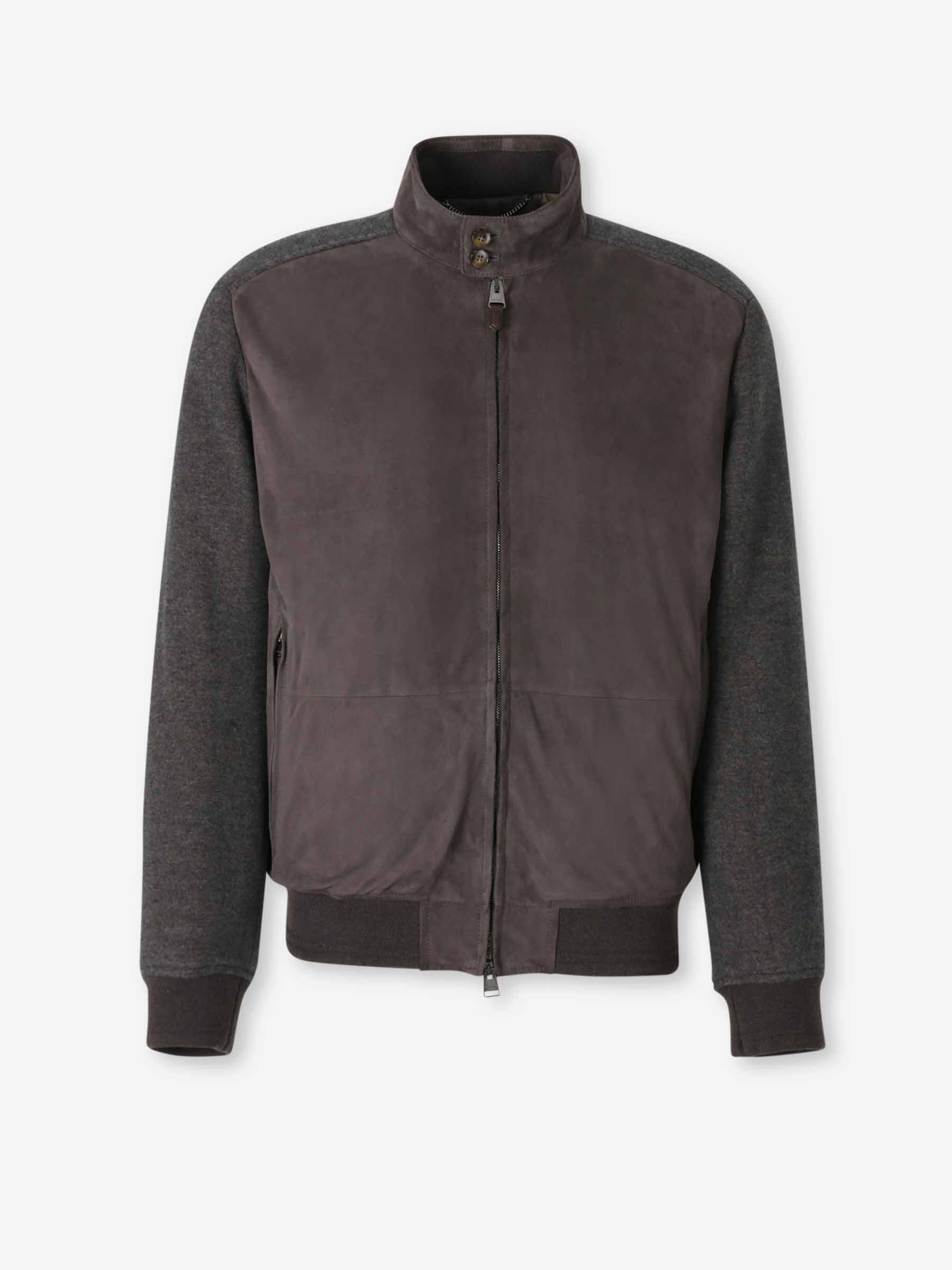 Canali Hombre Barcelona Chaqueta Piel Cremallera color Marrón Oscuro sku 512-002726 01 - Foto 1