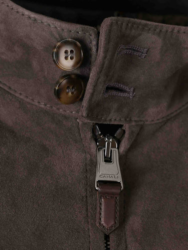 Canali Hombre Barcelona Chaqueta Piel Cremallera color Marrón Oscuro sku 512-002726 01 - Foto 3