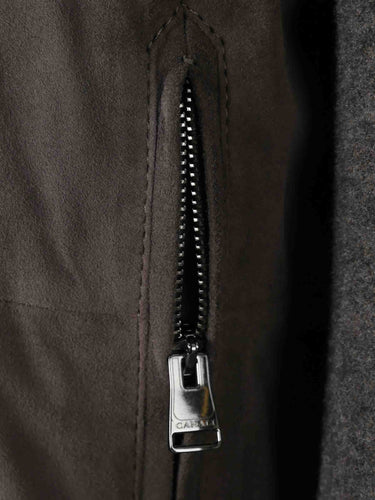 Canali Hombre Barcelona Chaqueta Piel Cremallera color Marrón Oscuro sku 512-002726 01 - Foto 4
