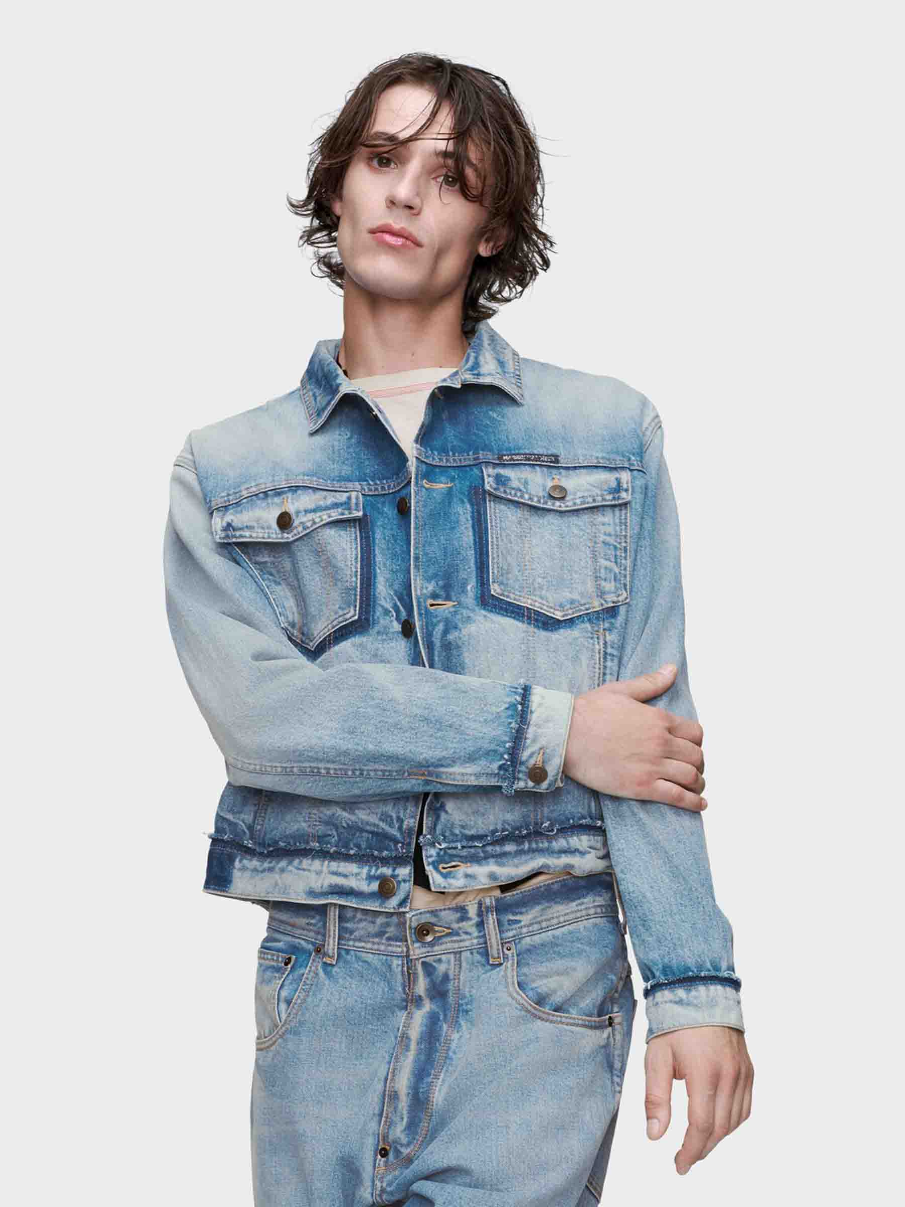 Maison Margiela Hombre Barcelona Chaqueta Denim Algodón color Azul Denim sku 512-002741 01 - Foto 2