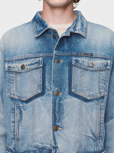 Maison Margiela Hombre Barcelona Chaqueta Denim Algodón color Azul Denim sku 512-002741 01 - Foto 4