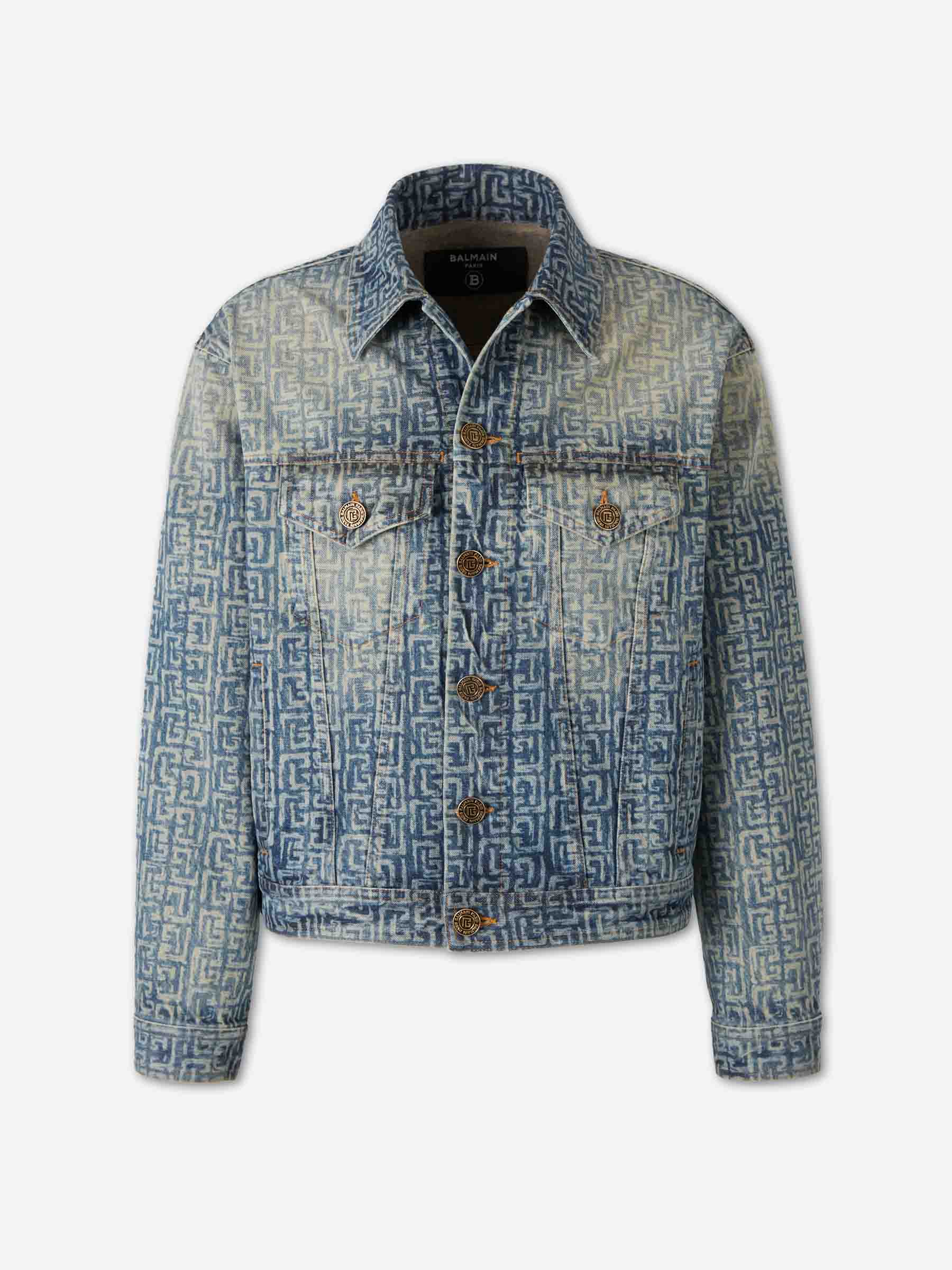 Balmain Hombre Barcelona Chaqueta Denim Monograma color Azul Denim sku 512-002742 01 - Foto 1