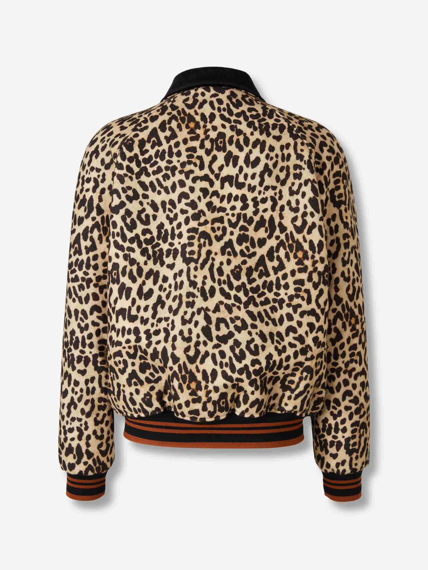 Valentino Hombre Barcelona Chaqueta Bomber Lana color Leopardo sku 512-002746 01 - Foto 2