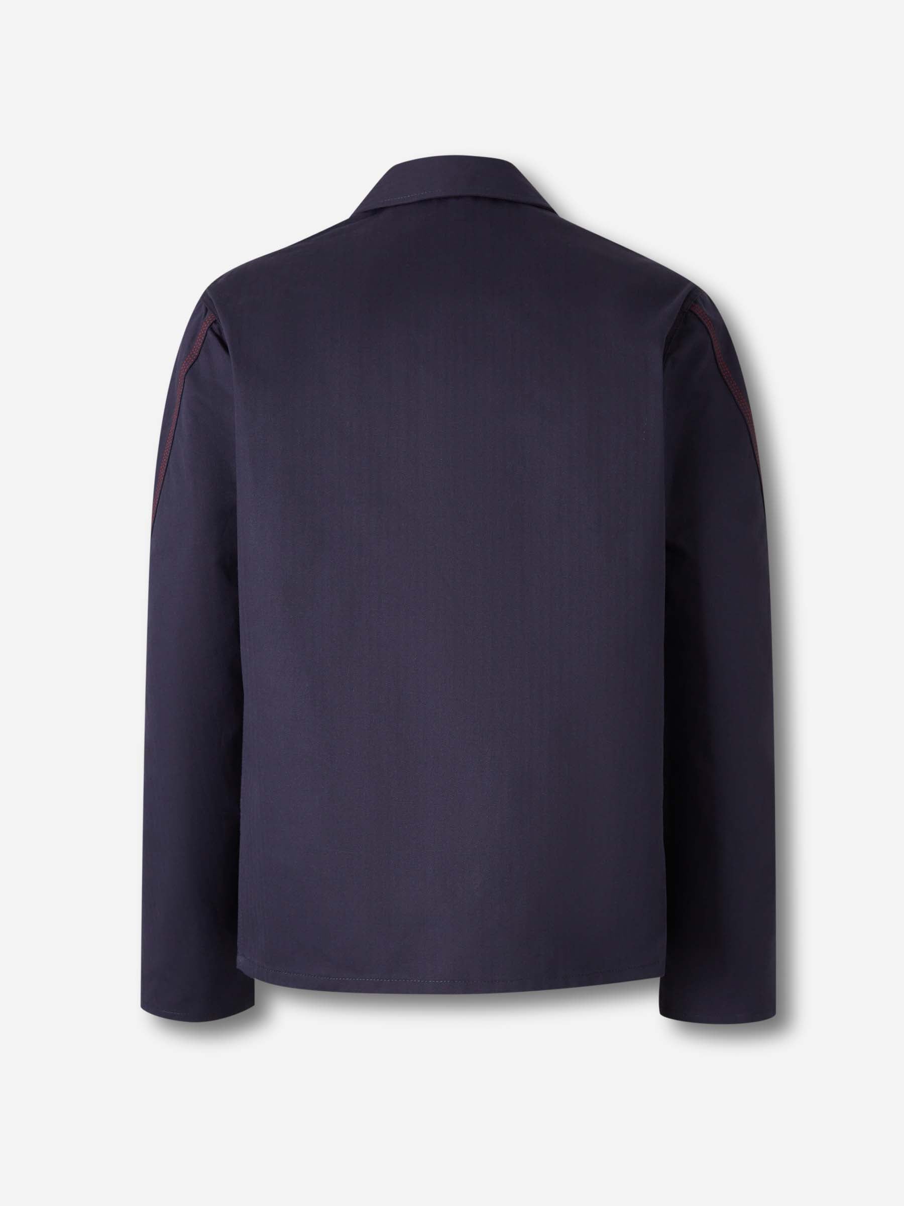 Givenchy Hombre Barcelona Sobrecamisa Logo Algodón color Azul Noche sku 512-002756 02 - Foto 2