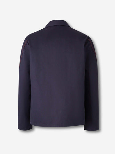 Givenchy Hombre Barcelona Sobrecamisa Logo Algodón color Azul Noche sku 512-002756 02 - Foto 2