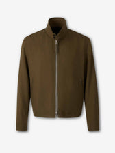 Tom Ford Hombre Barcelona Chaqueta Harrington Cashmere color Verde Militar sku 512-002767 01 - Foto 1
