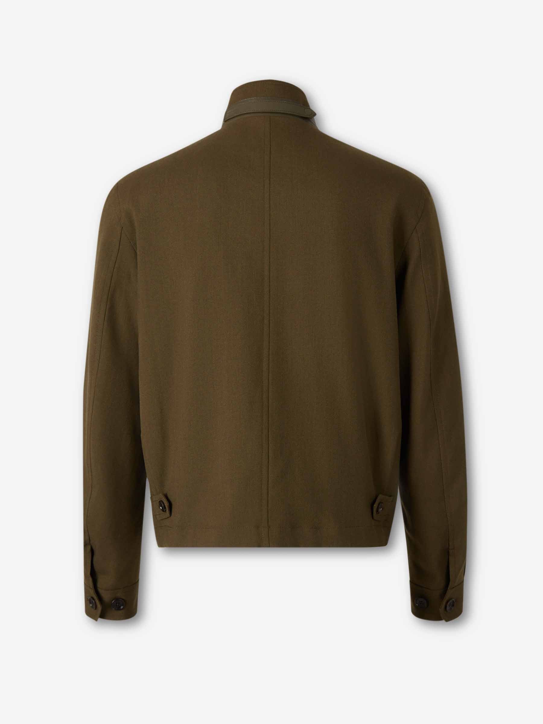 Tom Ford Hombre Barcelona Chaqueta Harrington Cashmere color Verde Militar sku 512-002767 01 - Foto 2