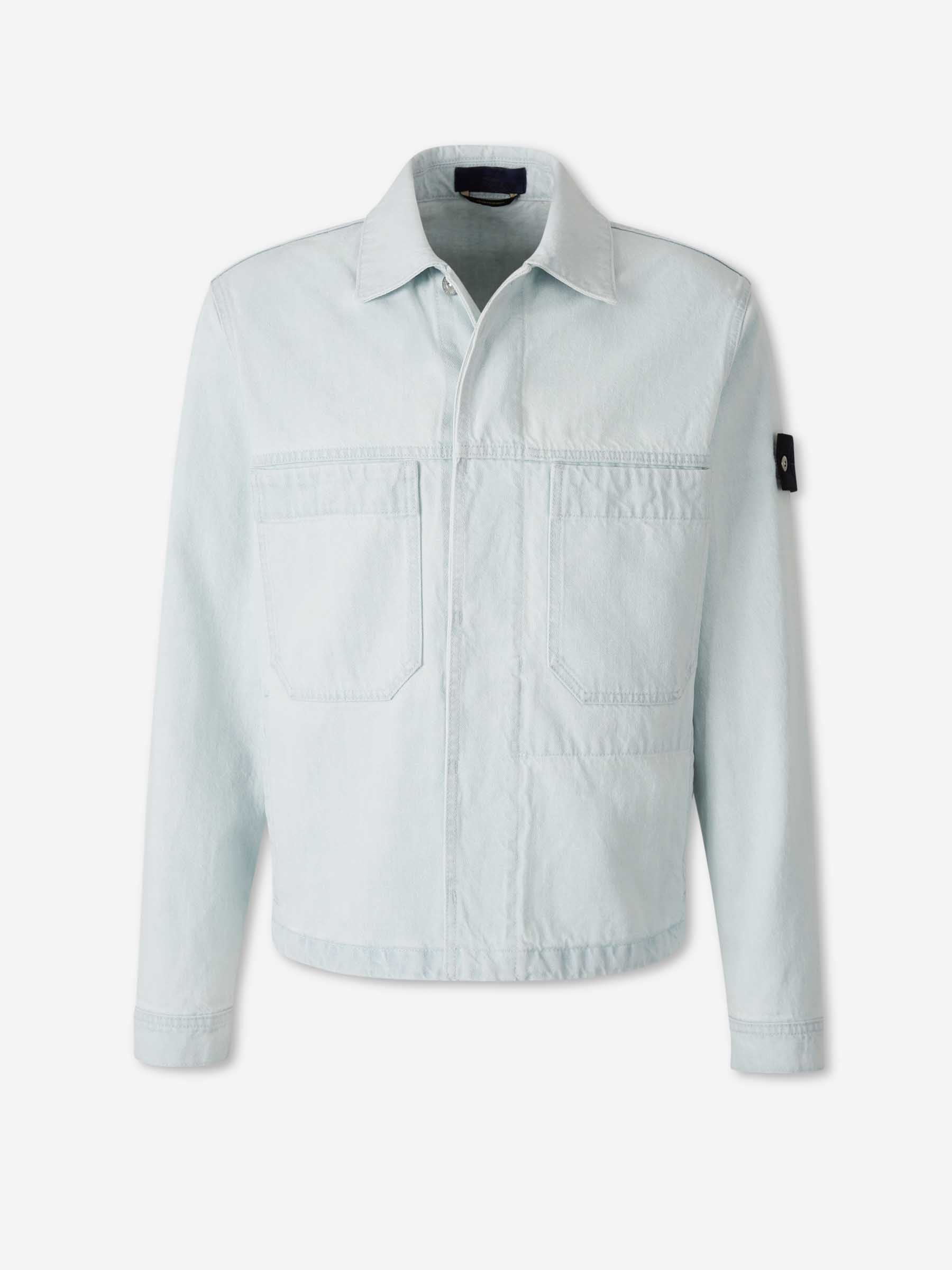 Stone Island Hombre Barcelona Chaqueta Denim Algodón color Azul Denim Claro sku 512-002791 01 - Foto 1