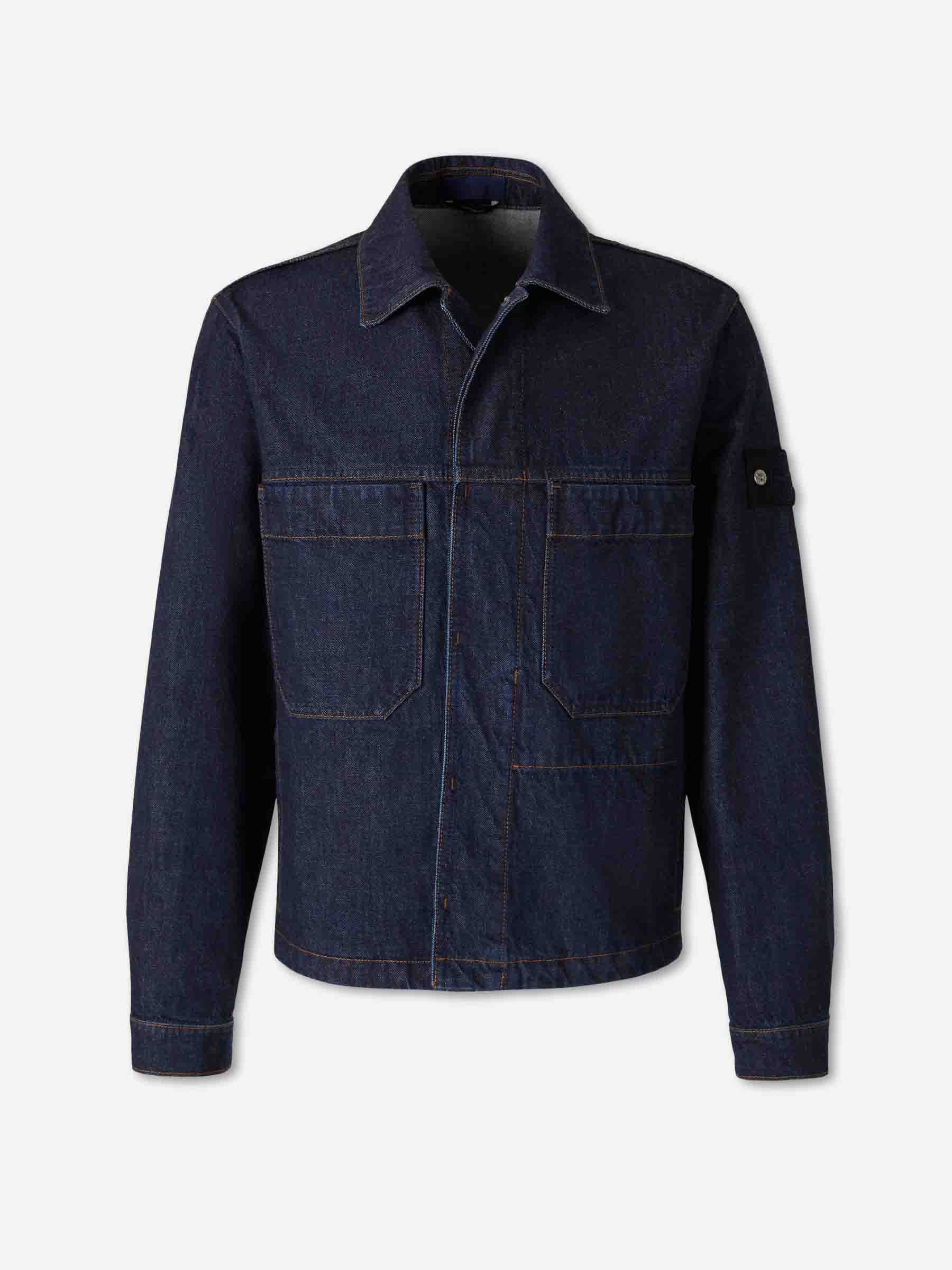 Stone Island Hombre Barcelona Chaqueta Denim Algodón color Azul Denim Oscuro sku 512-002793 00 - Foto 1
