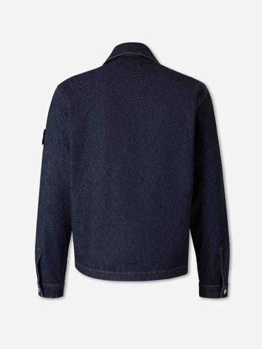 Stone Island Hombre Barcelona Chaqueta Denim Algodón color Azul Denim Oscuro sku 512-002793 00 - Foto 2