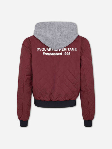 Dsquared2 Hombre Barcelona Chaqueta Bomber Quilted color Burdeos sku 512-002855 01 - Foto 3