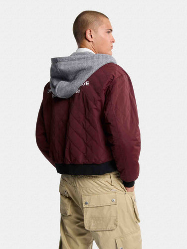 Dsquared2 Hombre Barcelona Chaqueta Bomber Quilted color Burdeos sku 512-002855 01 - Foto 4
