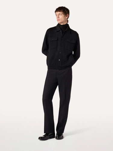 Lardini Hombre Barcelona Cárdigan Punto Lana color Negro sku 512-002866 01 - Foto 2