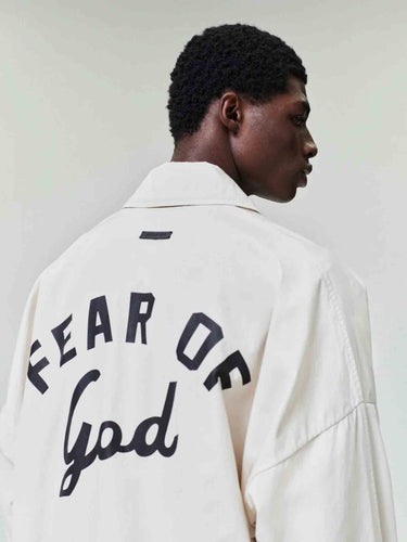 Fear of God Hombre Barcelona Cortavientos Algodón color Marfil sku 512-002880 01 - Foto 4