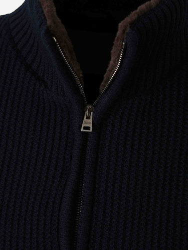 Herno Hombre Barcelona Cárdigan Lana color Azul Noche sku 512-002888 02 - Foto 3