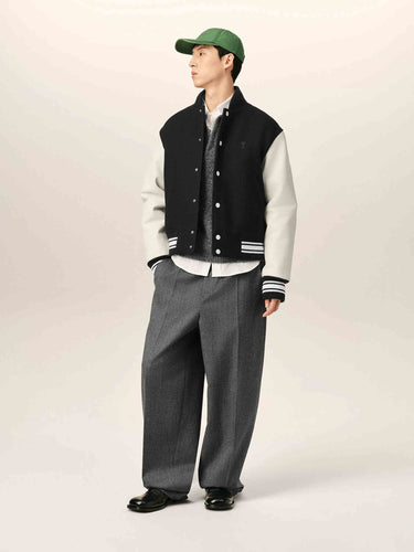 Ami Paris Hombre Barcelona Bomber Teddy Lana color Blanco Y Negro sku 512-002899 01 - Foto 5
