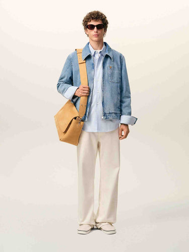 Ami Paris Hombre Barcelona Chaqueta Denim Casual color Azul Denim sku 512-002900 01 - Foto 2