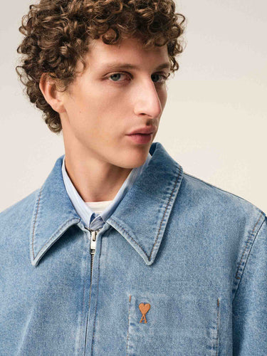 Ami Paris Hombre Barcelona Chaqueta Denim Casual color Azul Denim sku 512-002900 01 - Foto 4