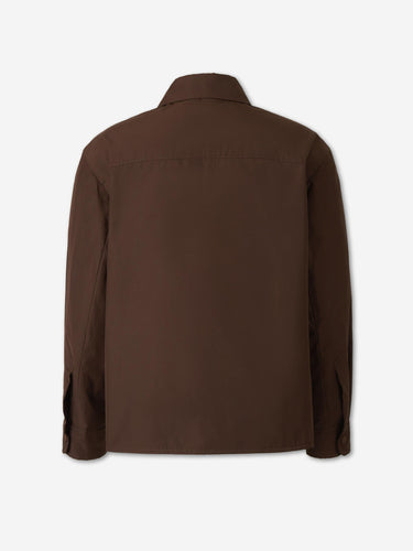 Ami Paris Hombre Barcelona Sobrecamisa Lisa Poliéster Algodón color Marrón sku 512-002903 01 - Foto 2